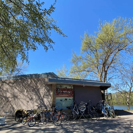 View of the Bicycle Shoppe