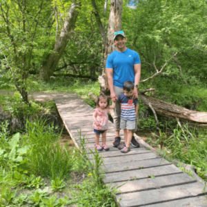 Family on the Fairmont Nature Trail system