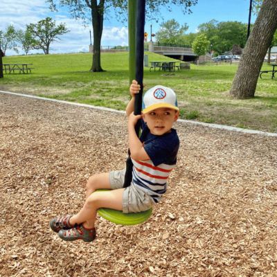 Child playing at Gomsrud Park