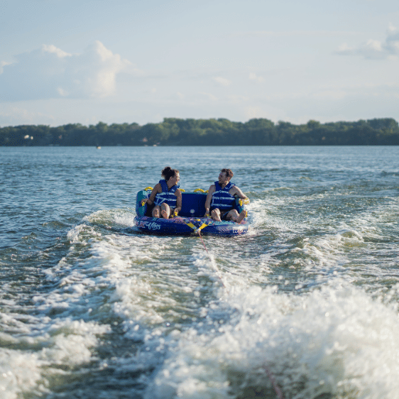 Tubing on Fairmont's Chain of Lakes in Southern Minnesota while on Vacation