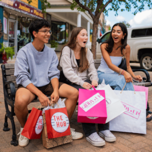 Friends Shopping in Downtown Fairmont