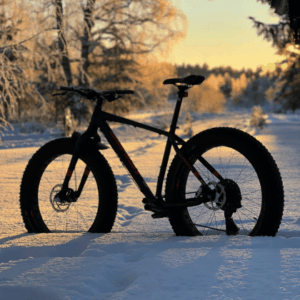Fat Tire Biking on Fairmont's Bike Trails in the winter