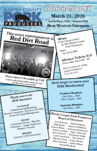 Martin County Pork Producers Banquet Flyer